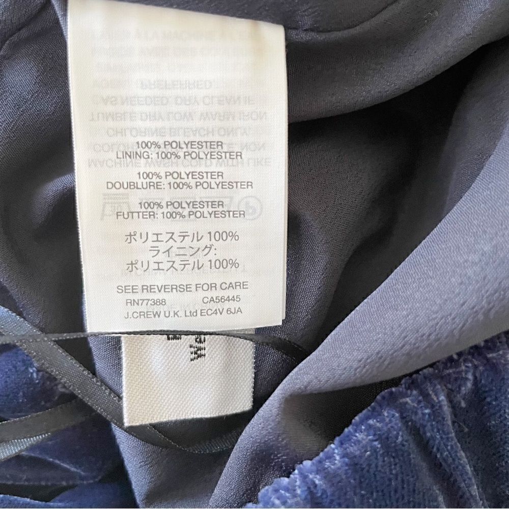 J. Crew Velour Skirt - Vivid Ink - Size XXS - Picture 4 of 4